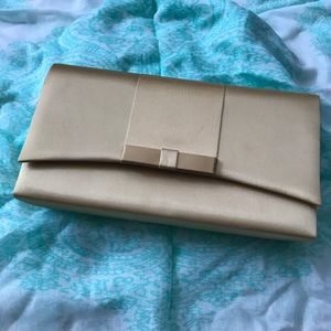 Gold Satin Evening Bag